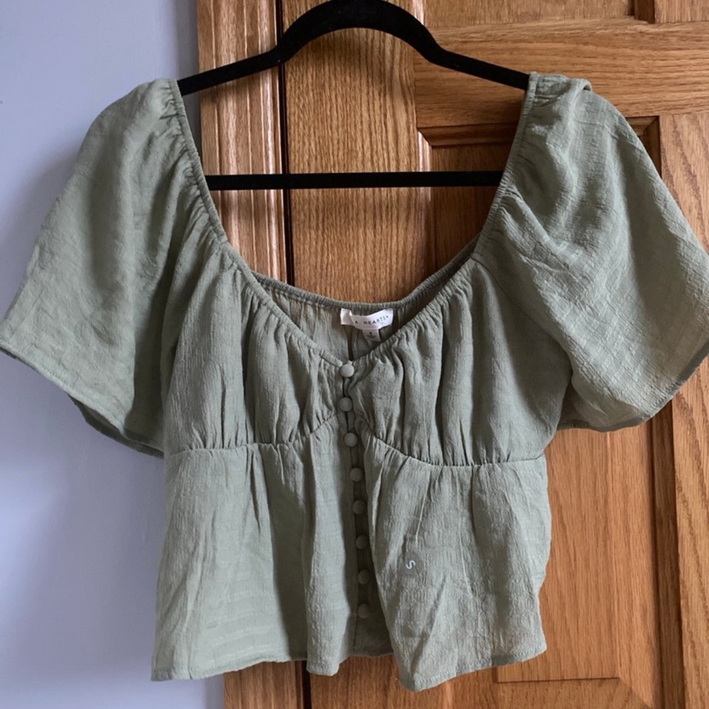Pacsun Green Crop Top